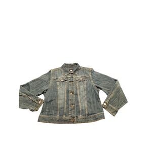 Riders Copper Jean Jacket Size XL Denim Trucker Womens Cool Classic Retro Coat